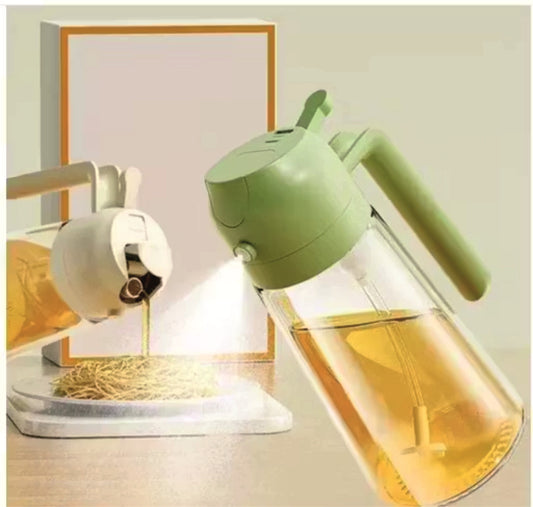 2-in-1 Glass Oil Sprayer & Dispenser Bottle – Kitchen Olive Oil Bottle
