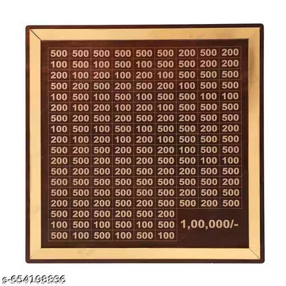Wooden 100 Days ₹1,00,000 Saving Challenge Box