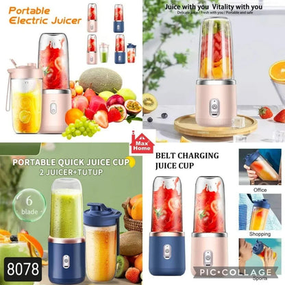 Portable Juicer Fruit Blender with Detachable Blade Multi-Function Rechargeable