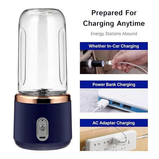 Portable Juicer Fruit Blender with Detachable Blade Multi-Function Rechargeable