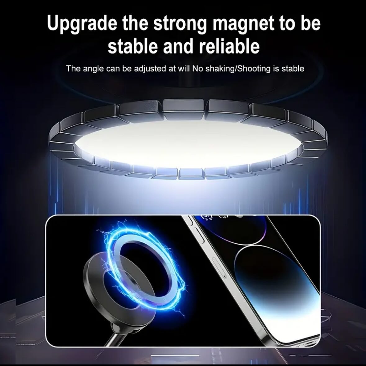 Premium 360° Magnetic Car Mobile Holder | Strong Metal | Foldable & Adjustable | For All Smartphones