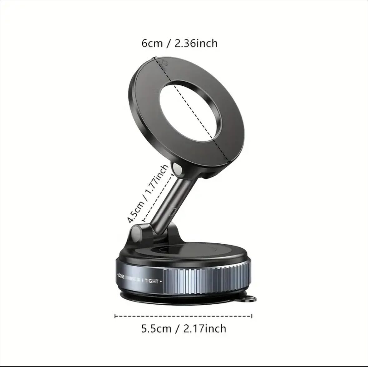 Premium 360° Magnetic Car Mobile Holder | Strong Metal | Foldable & Adjustable | For All Smartphones