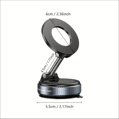 Premium 360° Magnetic Car Mobile Holder | Strong Metal | Foldable & Adjustable | For All Smartphones